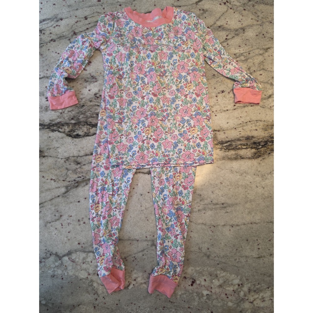 Stitchy Fish Fan Favorite Florals Bamboo Pajama pants Set, Pink2T